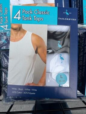 Tailorbyrd 4-Pack Classic Tank Tops - White